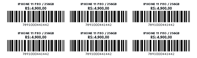 Tela do módulo C Controle Etiqueta