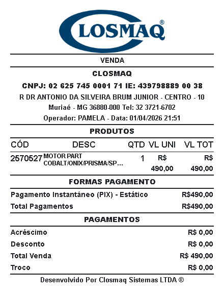 Tela de emissão NF-e e NFC-e