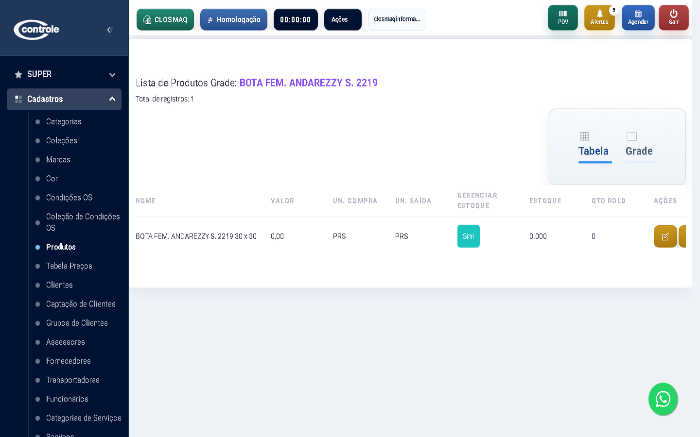 Produtos com grade para vestuário e moda